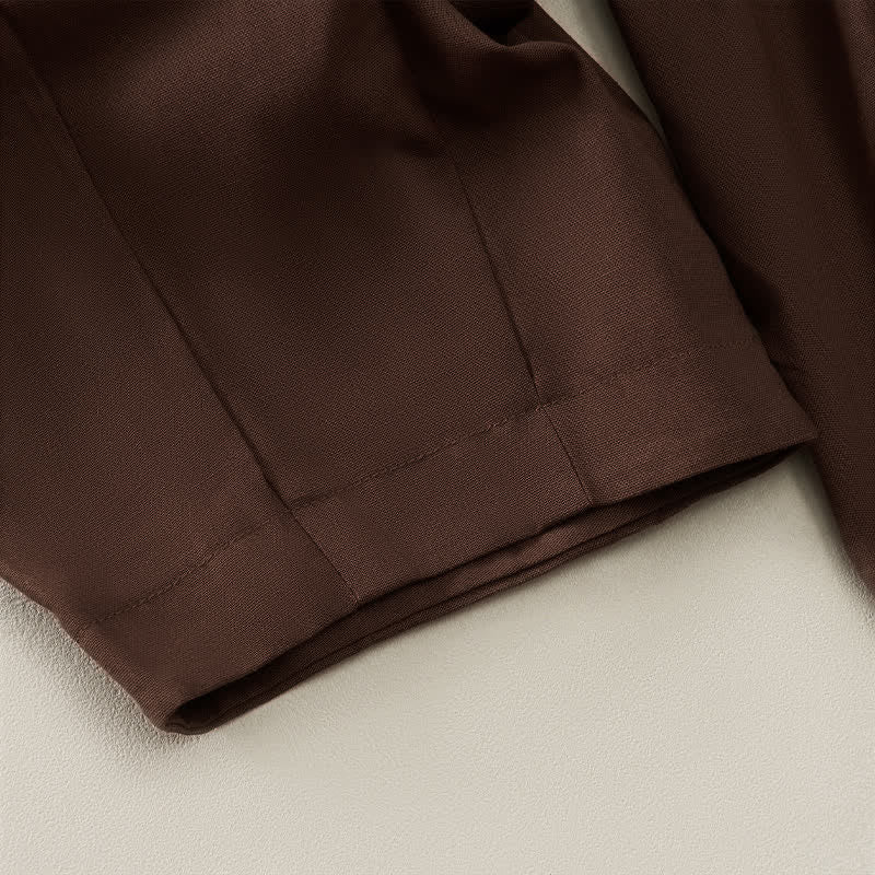 Buddha Stones Spring Casual Elastic Waist Pleated Solid Women's Harem Pants With Pockets - image 4