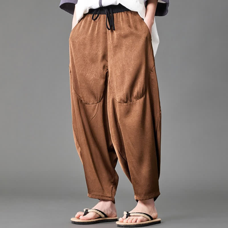 Buddha Stones Summer Casual Patch Pocket Solid Men's Harem Pants With Pockets - image 18