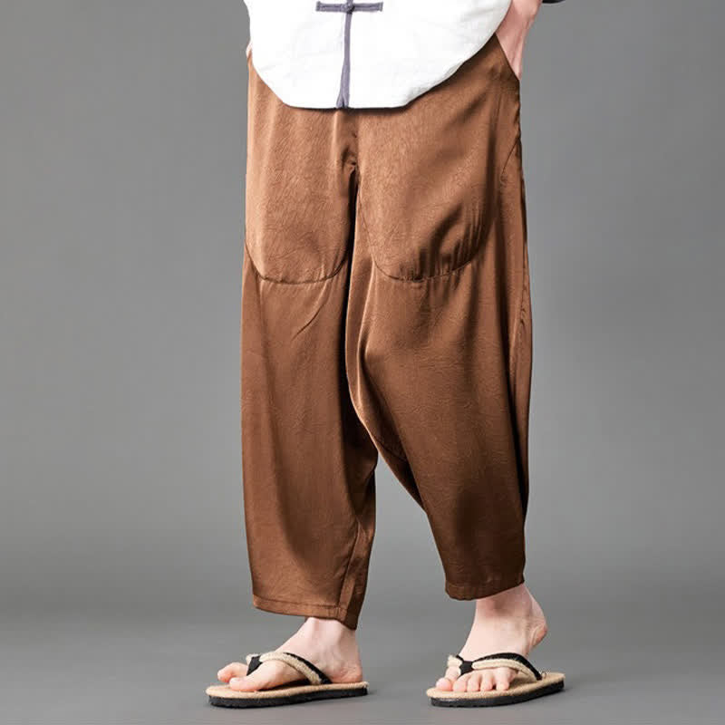 Buddha Stones Summer Casual Patch Pocket Solid Men's Harem Pants With Pockets - image 16