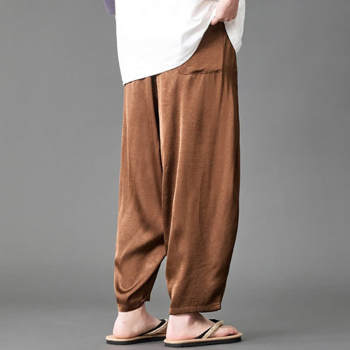 Buddha Stones Summer Casual Patch Pocket Solid Men's Harem Pants With Pockets - image 19