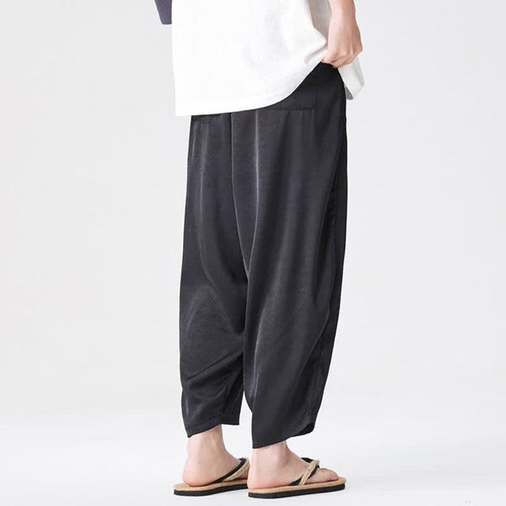 Buddha Stones Summer Casual Patch Pocket Solid Men's Harem Pants With Pockets - image 23
