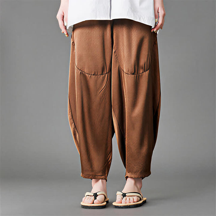 Buddha Stones Summer Casual Patch Pocket Solid Men's Harem Pants With Pockets - image 14