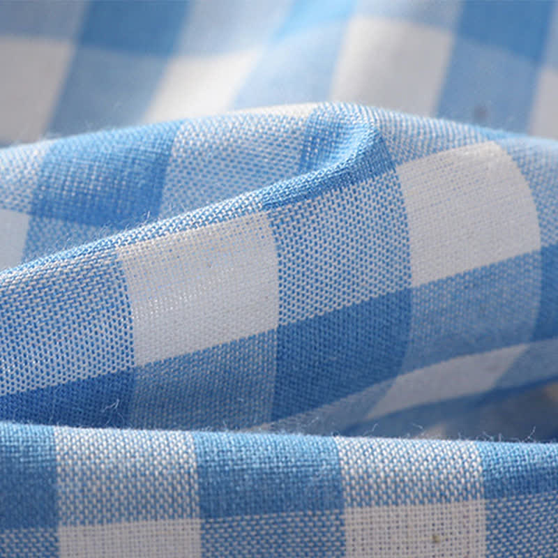 Buddha Stones Summer Pleated Yoke Gingham Check Women's Sleeveless T-Shirts Tank Top - image 9