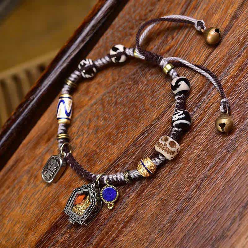 Buddha Stones Copper Buddha Braided Rope Compassion Bracelet - image 1