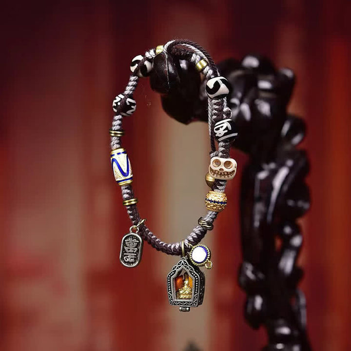 Buddha Stones Copper Buddha Braided Rope Compassion Bracelet - image 2