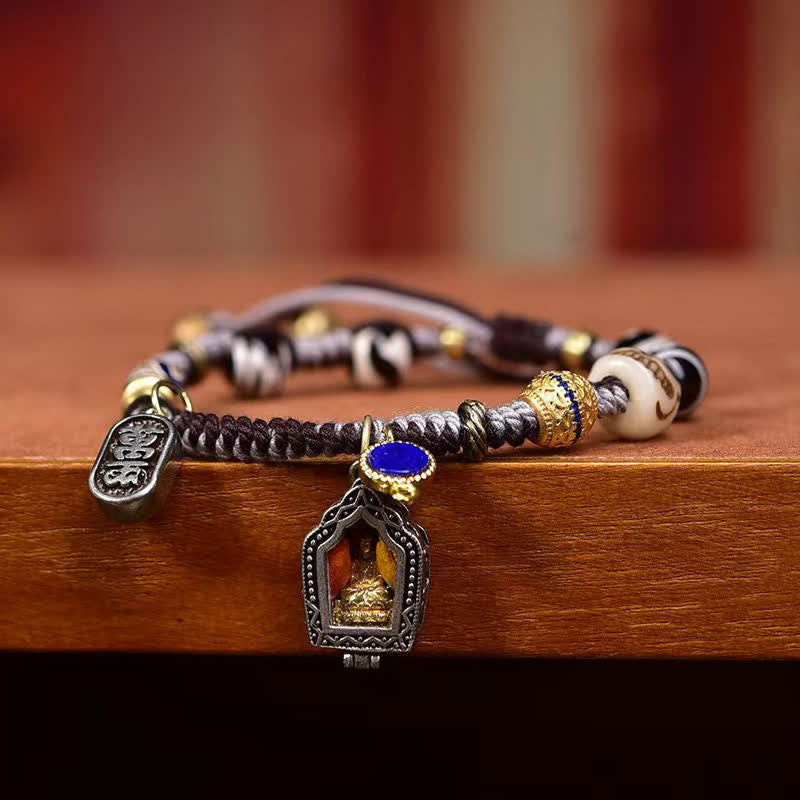 Buddha Stones Copper Buddha Braided Rope Compassion Bracelet - image 3