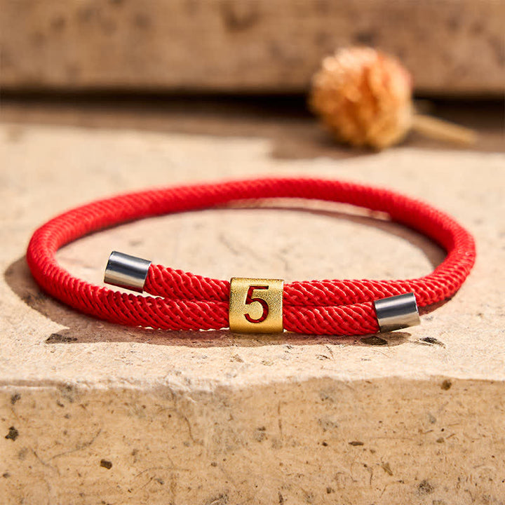 Buddha Stones Single-Digit Angel Numbers Adjustable String Protection Bracelet - image 17