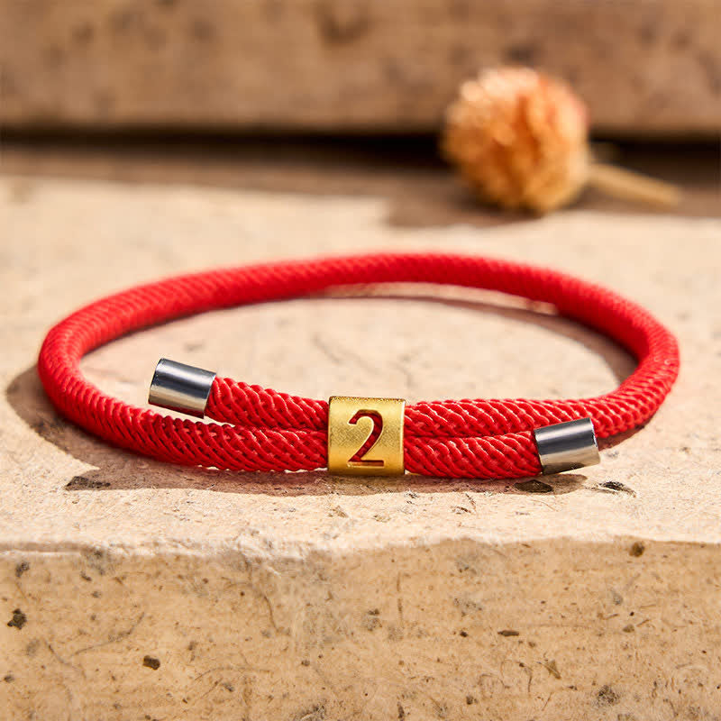 Buddha Stones Single-Digit Angel Numbers Adjustable String Protection Bracelet - image 10
