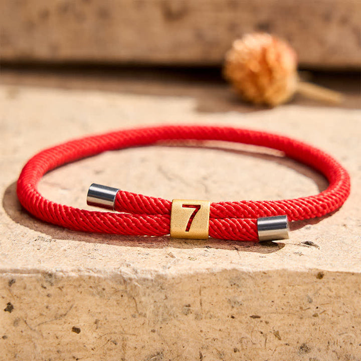 Buddha Stones Single-Digit Angel Numbers Adjustable String Protection Bracelet - image 21