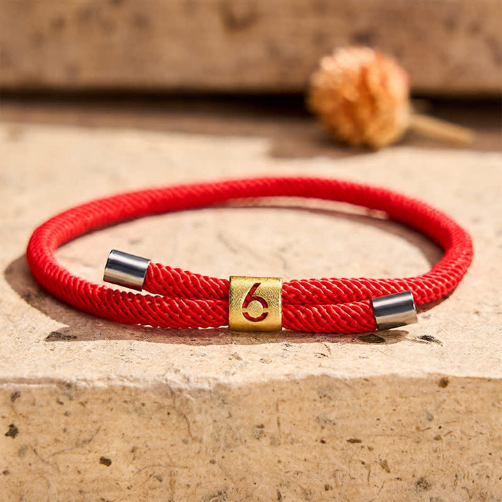 Buddha Stones Single-Digit Angel Numbers Adjustable String Protection Bracelet - image 19