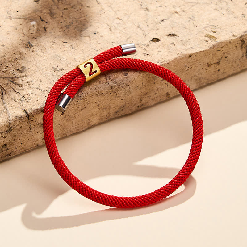 Buddha Stones Single-Digit Angel Numbers Adjustable String Protection Bracelet - image 11