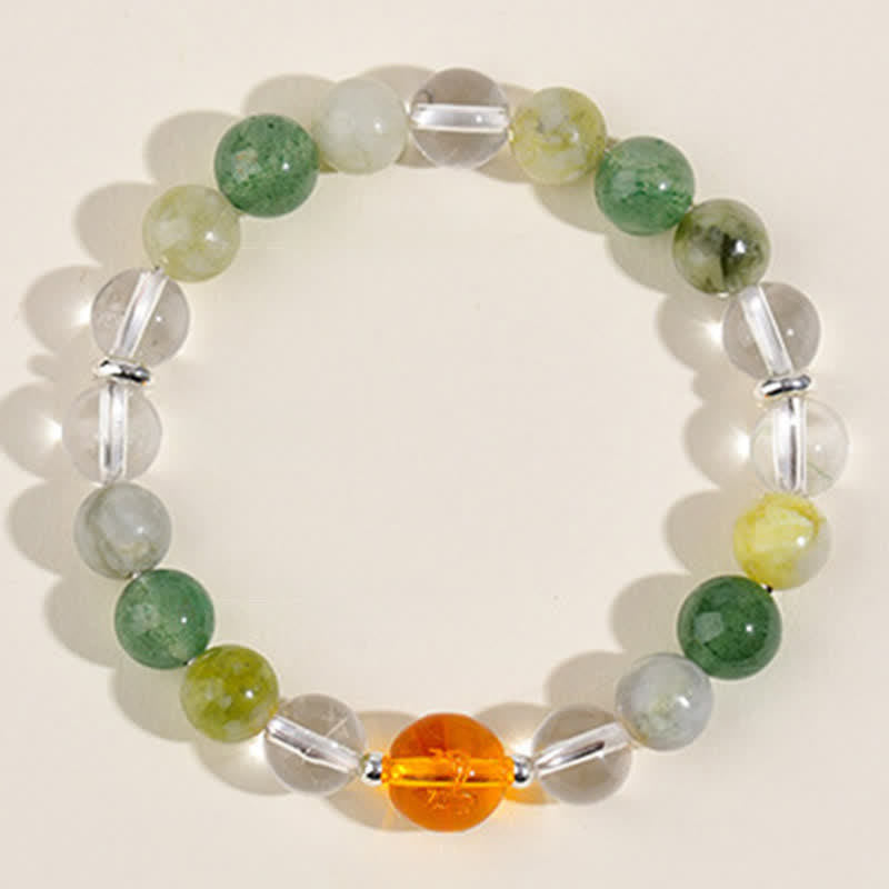 Buddha Stones Natural Crystals Silver Sheen Obsidian Chinese Zodiac Protection Bracelet - image 32