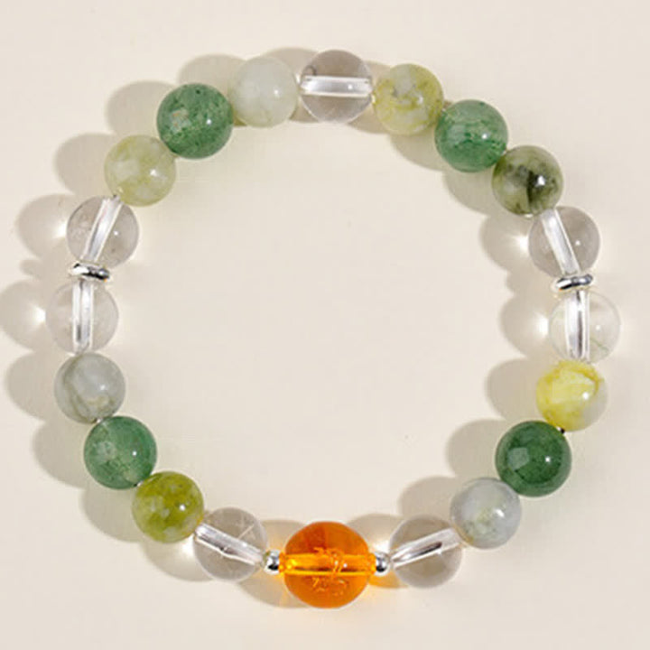 Buddha Stones Natural Crystals Silver Sheen Obsidian Chinese Zodiac Protection Bracelet - image 32