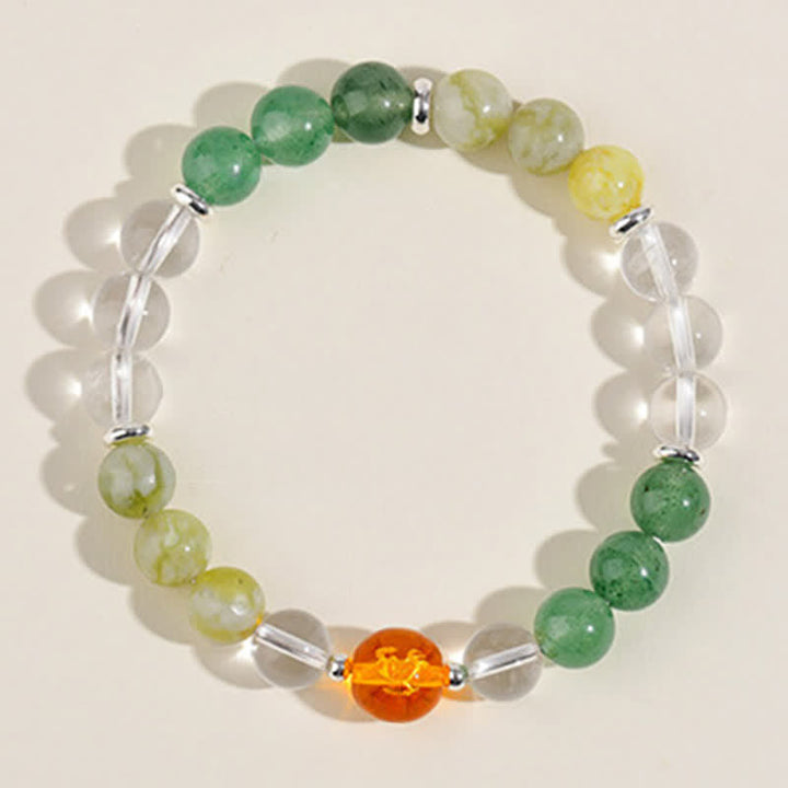 Buddha Stones Natural Crystals Silver Sheen Obsidian Chinese Zodiac Protection Bracelet - image 35