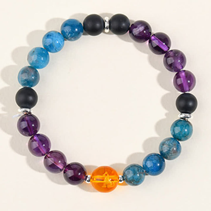Buddha Stones Natural Crystals Silver Sheen Obsidian Chinese Zodiac Protection Bracelet - image 45
