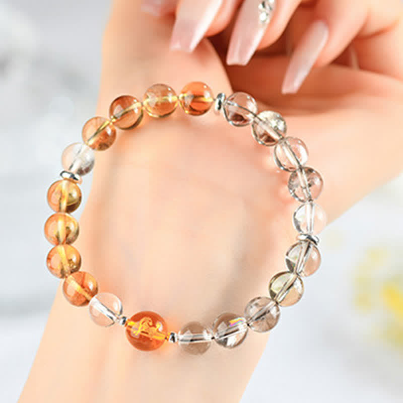 Buddha Stones Natural Crystals Silver Sheen Obsidian Chinese Zodiac Protection Bracelet - Horse(Wrist Circumference:15–16 cm) - image 38