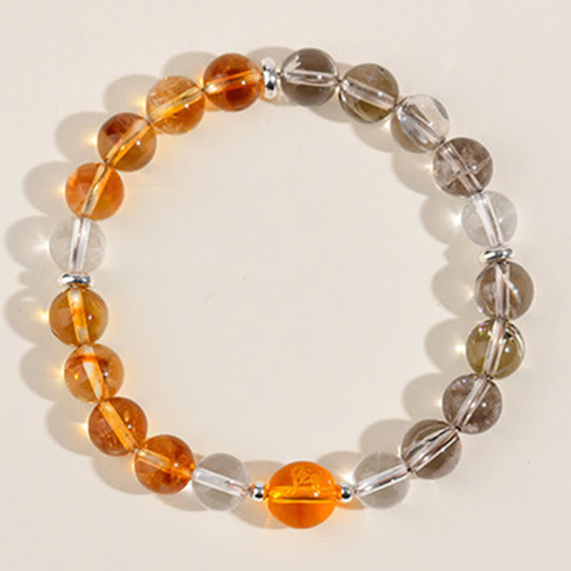 Buddha Stones Natural Crystals Silver Sheen Obsidian Chinese Zodiac Protection Bracelet - image 39