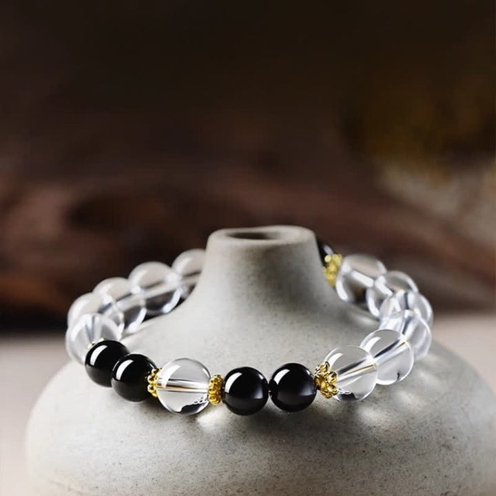 Buddha Stones Natural Clear Quartz Beaded Healing Bracelet - image 3