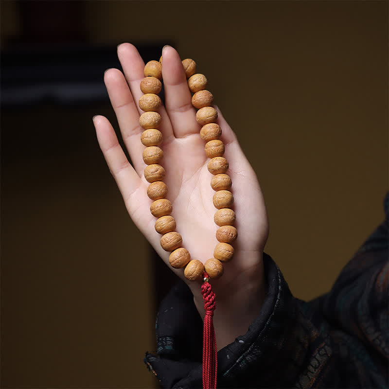 Buddha Stones Phoenix Eye Bodhi Wisdom Tibetan Engraved Tassel Wrist Mala - image 4