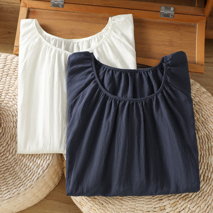 Buddha Stones Summer Boho Embroidery Floral Women's Short Sleeve T-Shirts - image 13