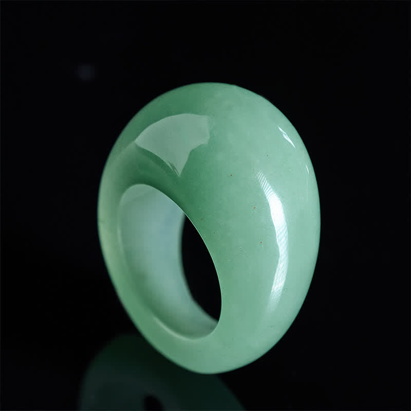 Buddha Stones Natural Green Aventurine Wide Balance Ring - Natural Green Aventurine(Color May Vary) - image 0