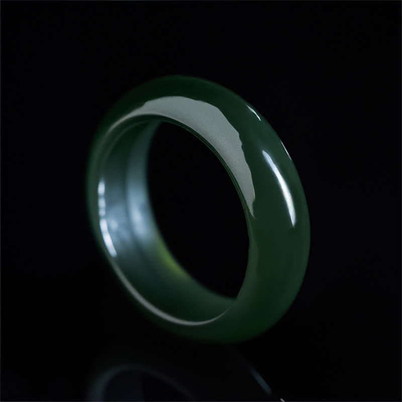 Buddha Stones Natural Cyan Jade Healing Ring - image 2