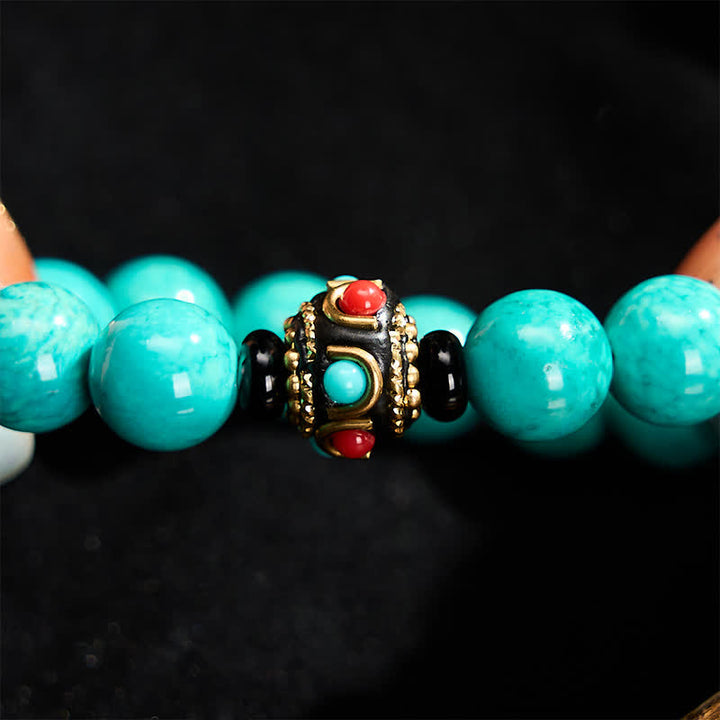 Buddha Stones Tibetan Turquoise Protection Bracelet - image 6