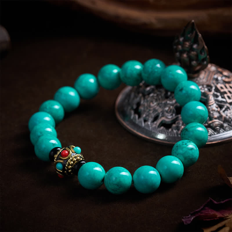 Buddha Stones Tibetan Turquoise Protection Bracelet - image 4