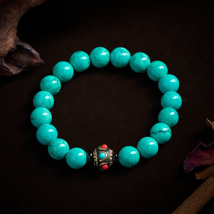 Buddha Stones Tibetan Turquoise Protection Bracelet - image 2
