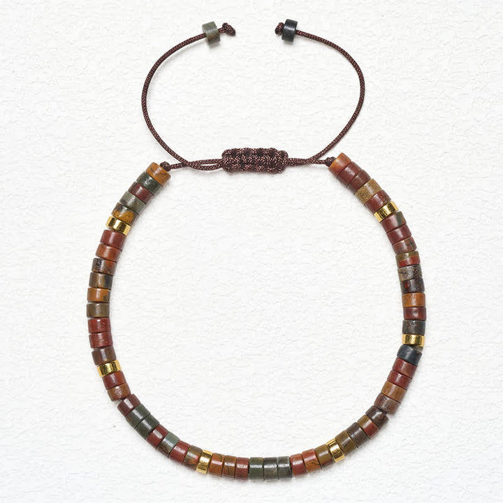 Buddha Stones Small Picasso Jasper Beads Energy String Bracelet - image 7