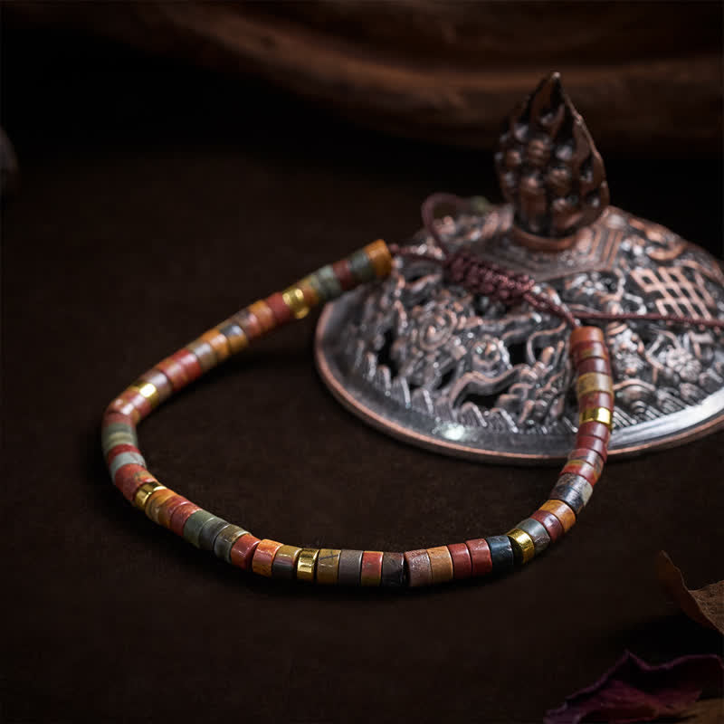 Buddha Stones Small Picasso Jasper Beads Energy String Bracelet - image 3