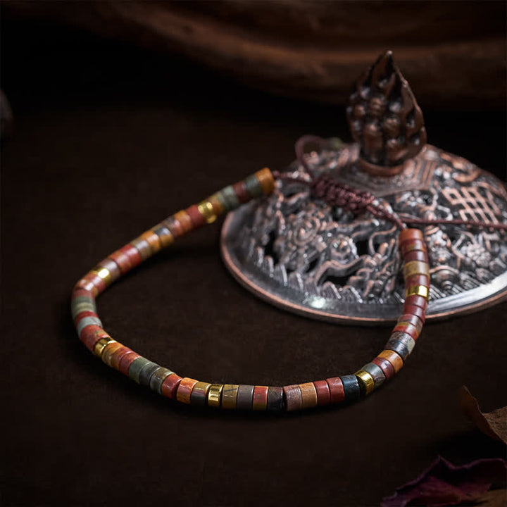 Buddha Stones Small Picasso Jasper Beads Energy String Bracelet - image 3