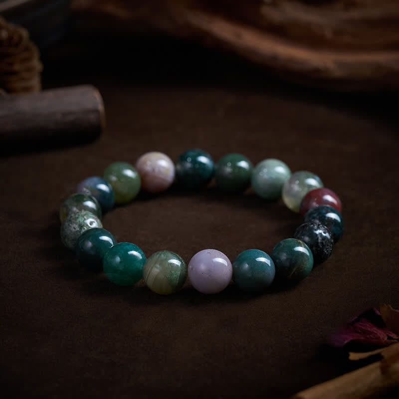 Buddha Stones Natural Stone Sea Sediment Jasper Agate Protection Peace Bracelet - image 10