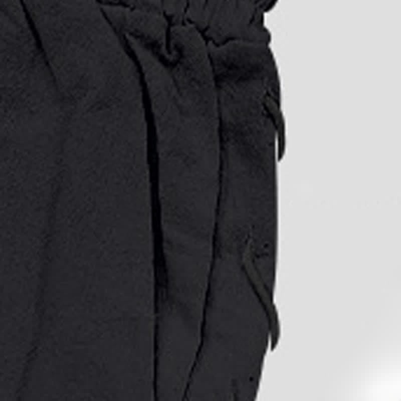 Buddha Stones Summer Casual Drawstring Side Slit Solid Men's Straight Leg Pants With Pockets - image 13