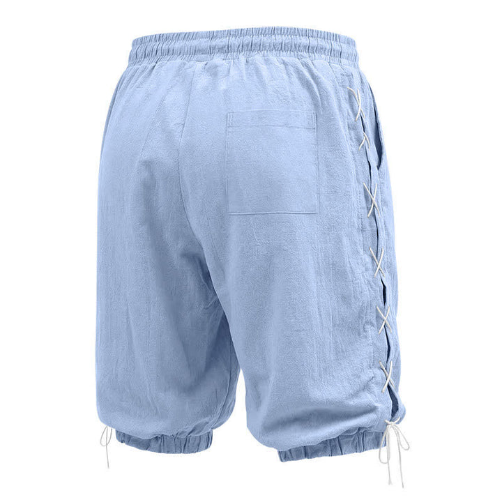 Buddha Stones Summer Casual Drawstring Side Slit Solid Men's Straight Leg Pants With Pockets - image 18