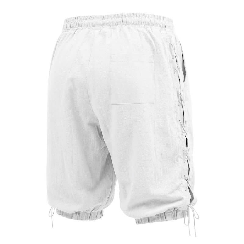 Buddha Stones Summer Casual Drawstring Side Slit Solid Men's Straight Leg Pants With Pockets - image 52