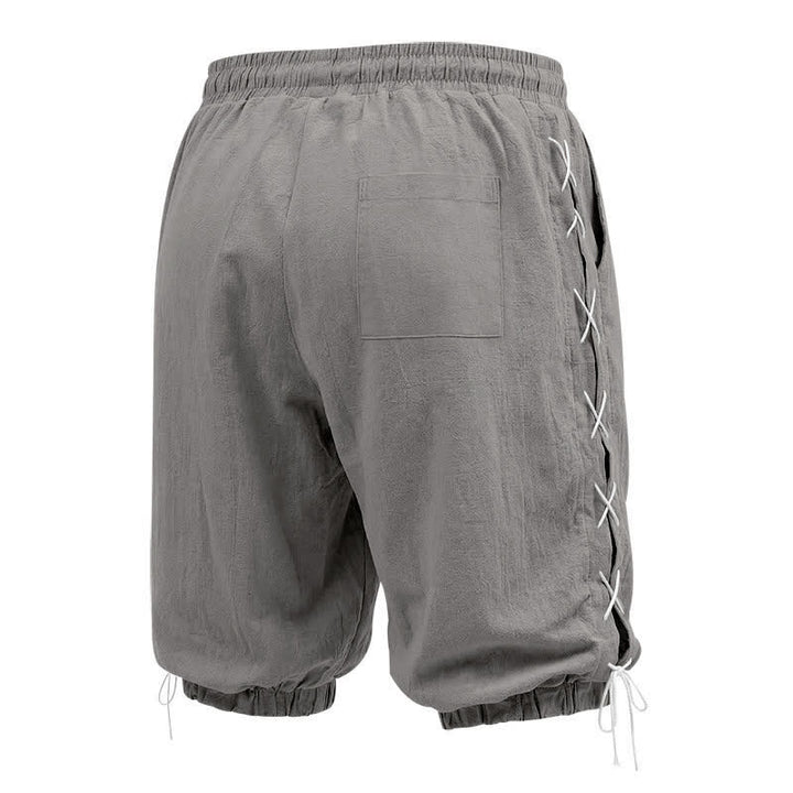 Buddha Stones Summer Casual Drawstring Side Slit Solid Bermuda Shorts Men's Straight Leg Pants With Pockets - image 37