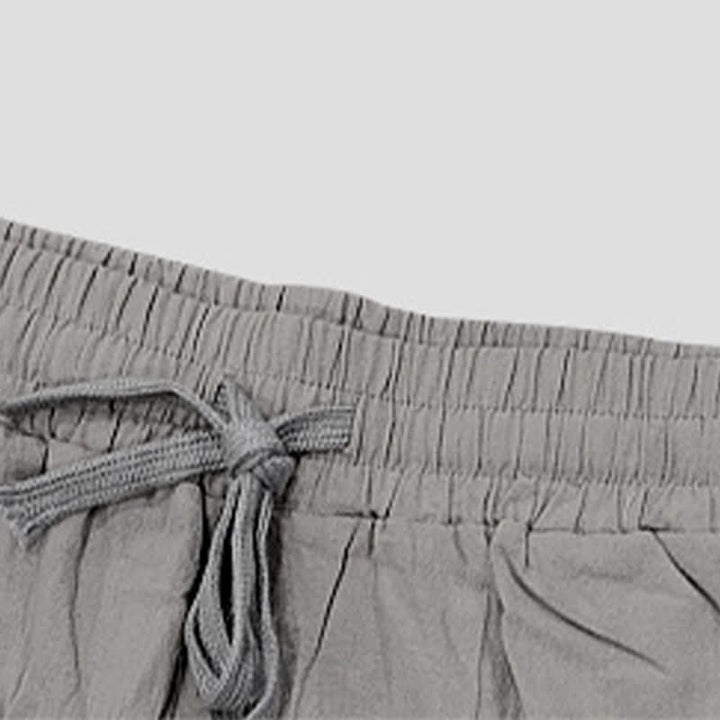 Buddha Stones Summer Casual Drawstring Side Slit Solid Men's Straight Leg Pants With Pockets - image 39