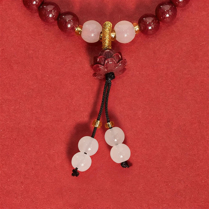 Buddha Stones Cinnabar Lotus Enlightenment Bracelet - image 4
