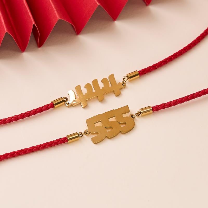 Buddha Stones Angel Numbers Titanium Steel Adjustable String Faith Bracelet - image 25