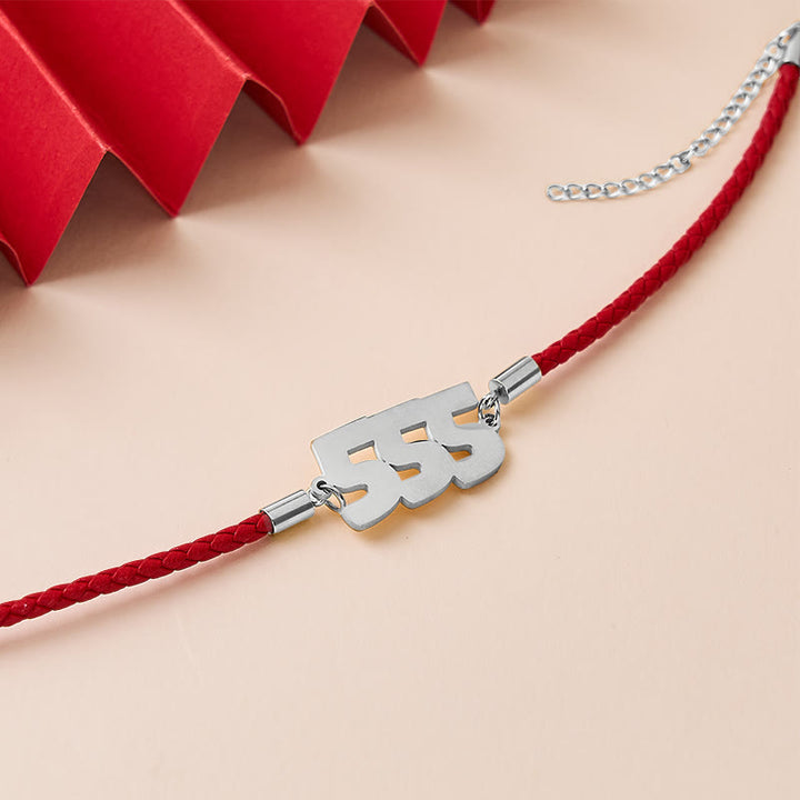 Buddha Stones Angel Numbers Titanium Steel Adjustable String Faith Bracelet - image 9
