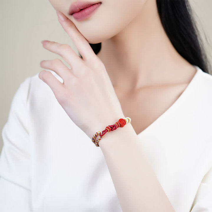 Buddha Stones Cinnabar Chinese Zodiac Concentration Hand-Woven Red String Bracelet - image 23