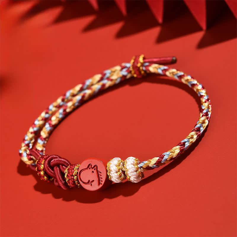 Buddha Stones Cinnabar Chinese Zodiac Concentration Hand-Woven Red String Bracelet - image 17