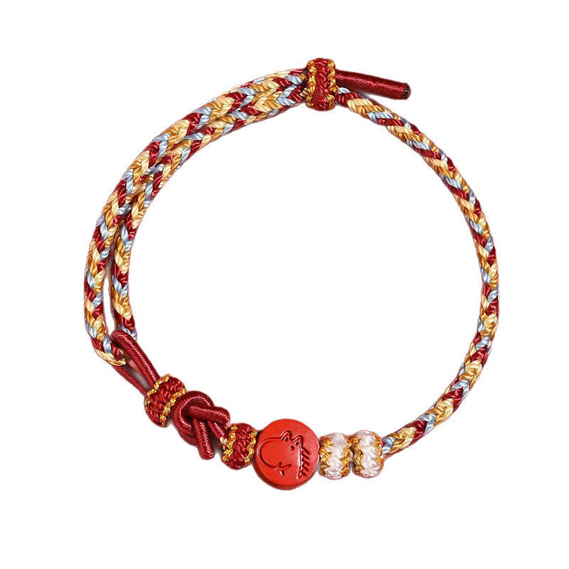 Buddha Stones Cinnabar Chinese Zodiac Concentration Hand-Woven Red String Bracelet - image 21