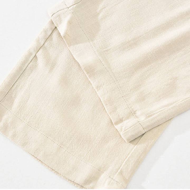 Buddha Stones Summer Casual Vintage Drawstring Solid Long Pants Men's Tapered Pants With Pockets - image 10