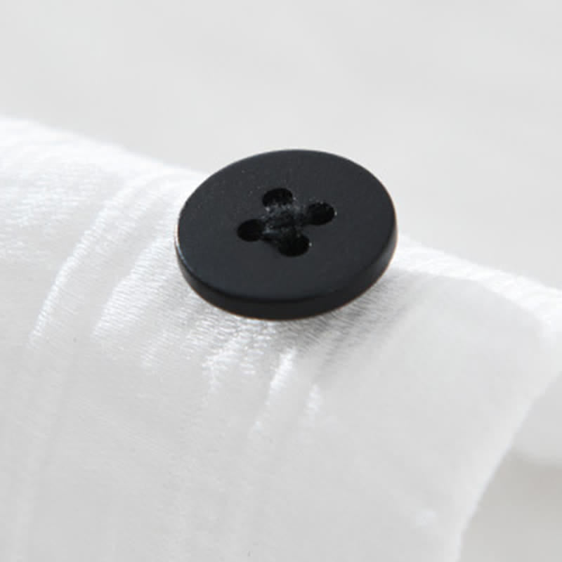 Buddha Stones Summer Casual Minimalist Button-Up Solid Men's Shirts - image 13