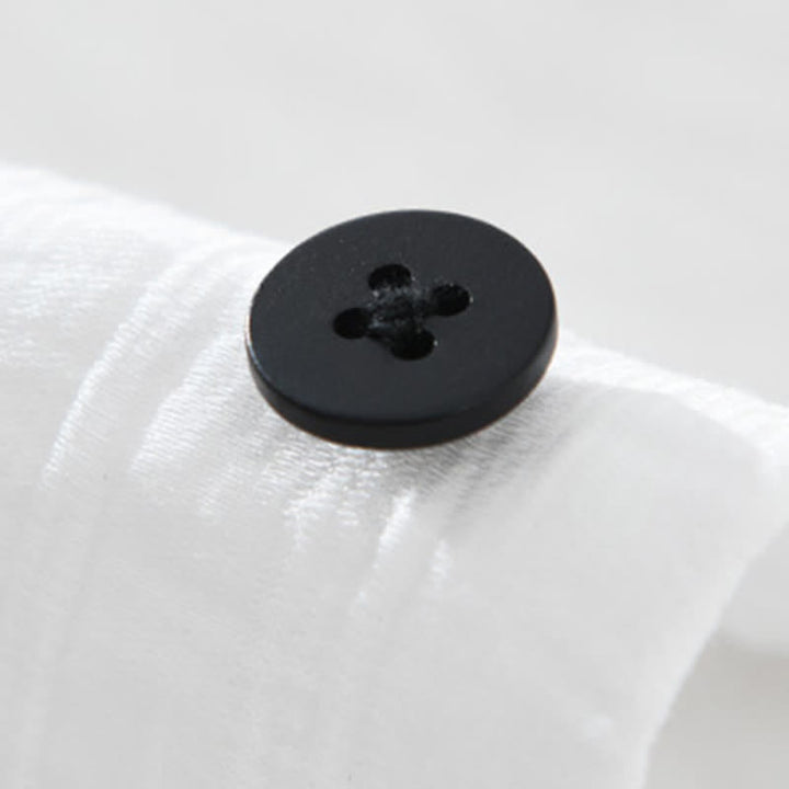 Buddha Stones Summer Casual Minimalist Button-Up Solid Men's Shirts - image 13