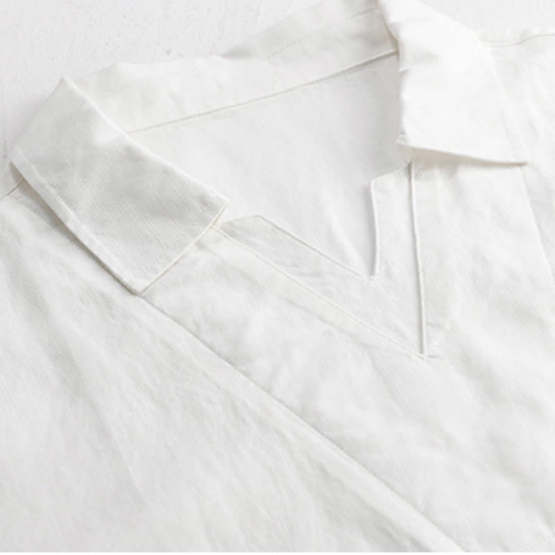 Buddha Stones Summer Casual Minimalist Solid Men's Shirts - image 11