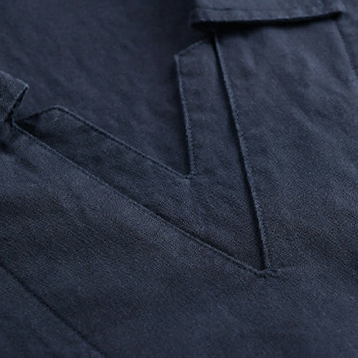 Buddha Stones Summer Casual Minimalist Solid Men's Shirts - image 7