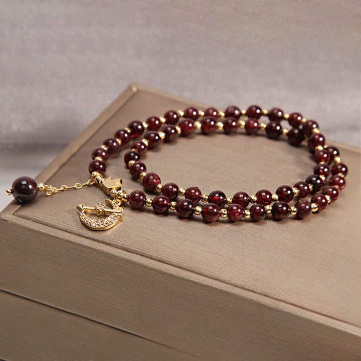 Buddha Stones Moon & Crown Purification Double Wrap Beaded Bracelet - image 9